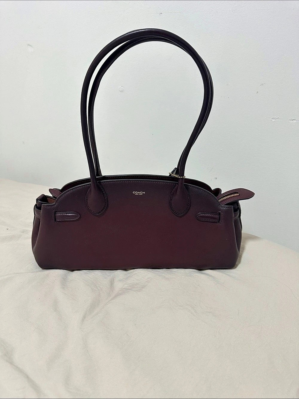 Coach Leather Empire Carryall Bag in Burgundy